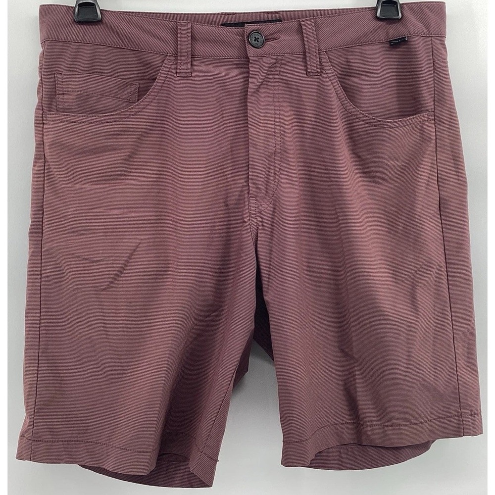 Travis Mathew Shorts Mens 32 Purple Burgundy Chino Golf Performance